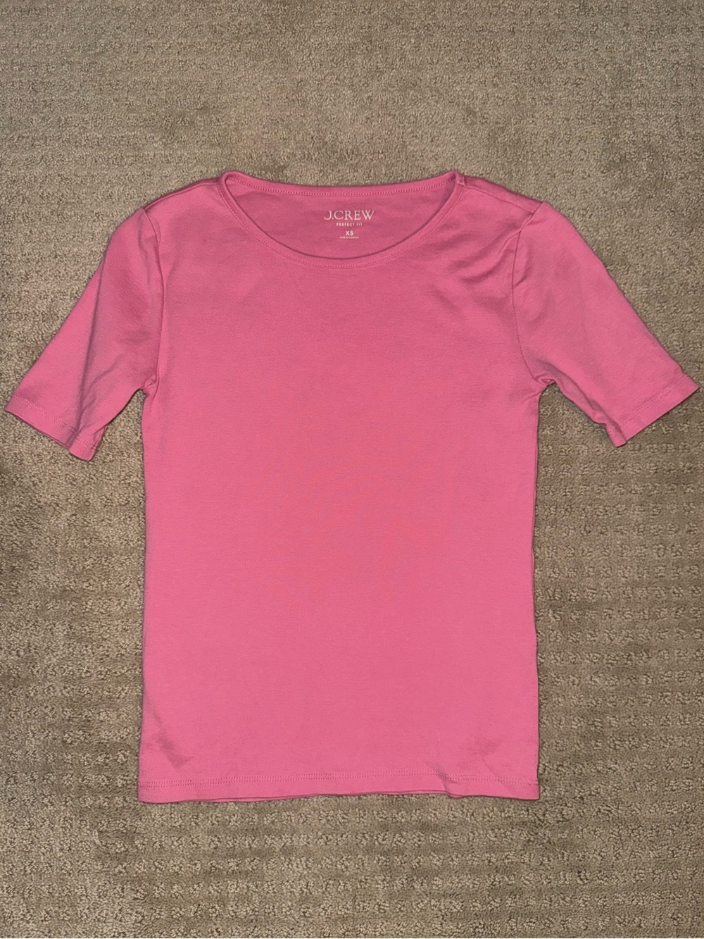 J. Crew Perfect Fit Short Sleeve T Shirt Size XS Pink